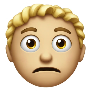 a face that is puzzled as to what is happening and a slight disgust sticker