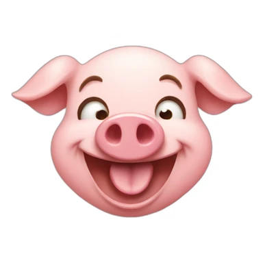 pig laughing sticker