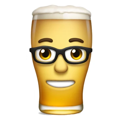 Gao com copo de cerveja sticker