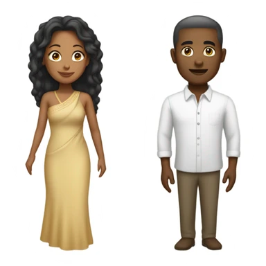 Indo woman and African American man sticker