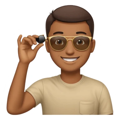 Taking off sunglasses after seeing a beautiful girl in awe sticker