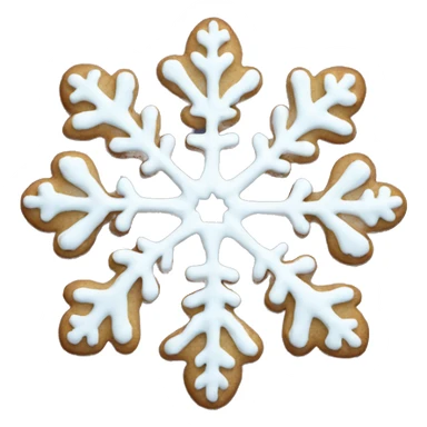 Christmas cookie snowflake shape  sticker