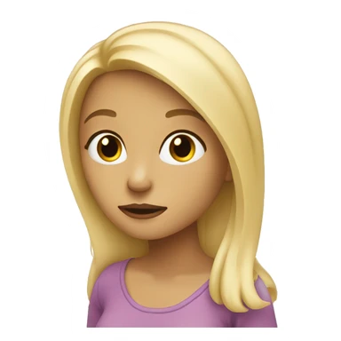 Thoughtful blonde girl sticker