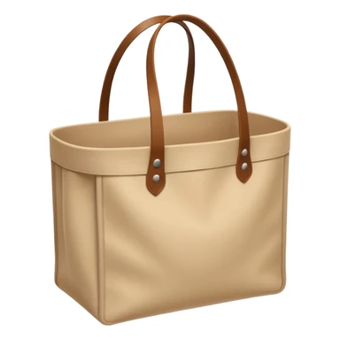 cartoon market bag, do not add stripes and make it empty. Do not add face. Top view sticker