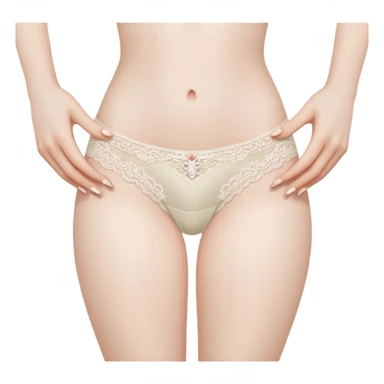 Hands on and under panties sticker