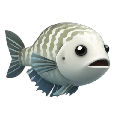 fugu fish from minecraft sticker