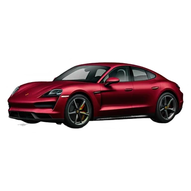 Dark red porsche taycan sticker