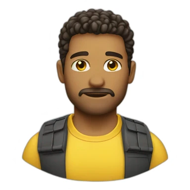 claudio-yellow-shirt sticker