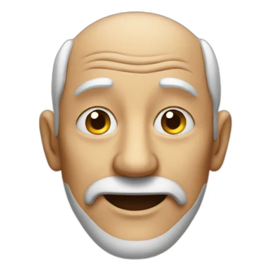 Old man smiling with one eye sticker