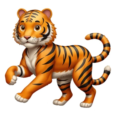 High resolution of a runnig tigar sticker