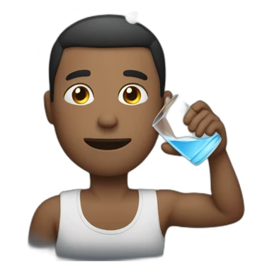 Man drink water sticker