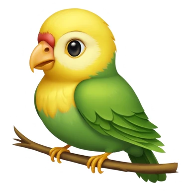 A love bird with color green and his head yellow  sticker