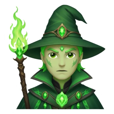 green fire warlock sticker