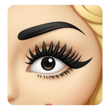 eye lashes mascara  sticker