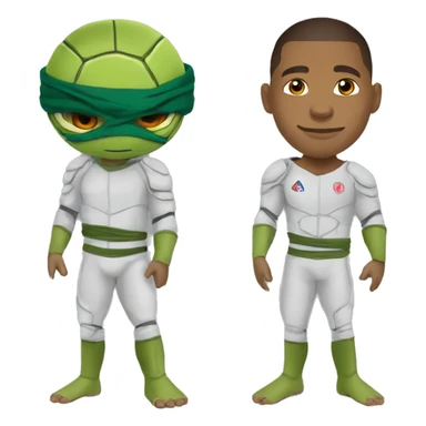 Mbappé like a ninja turtle sticker