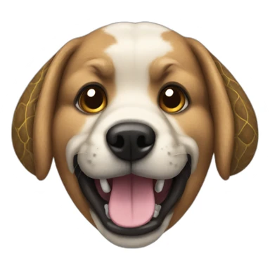 dog with of snake fur sticker