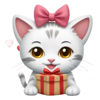 Cats celebrating valentine's day sticker