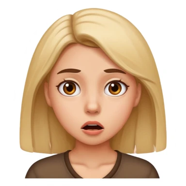 The girl is in shock sticker