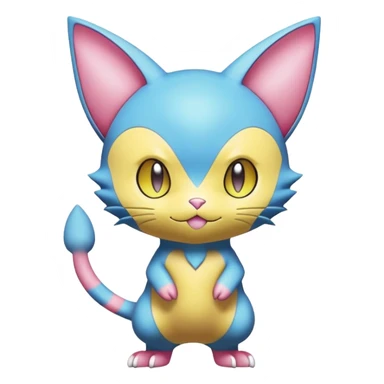 Shinx-Skitty-Delcatty-Pokémon-Fakémon-hybrid-creature (full body) sticker