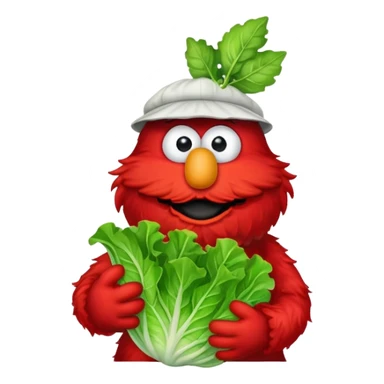 elmo with lettuce at london sticker