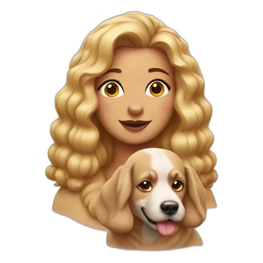 Big lady little dog sticker