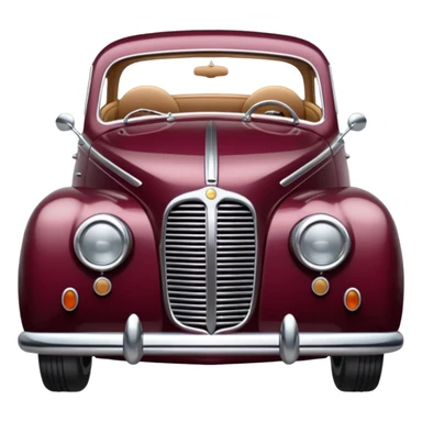 burgundy old car sticker