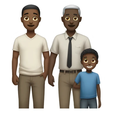 a black child with his white dad father and son sticker