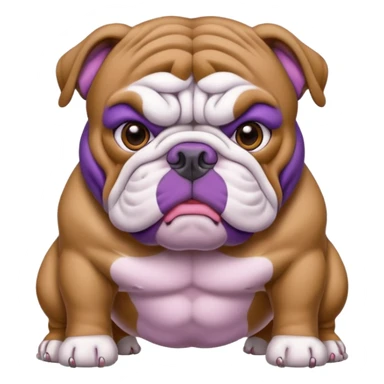 All Purple English bulldog sticker