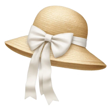 Women’s beige sun hat with white bow sticker