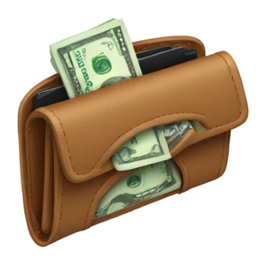 wallet with money sticker