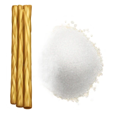 Straw and a pile of salt sticker