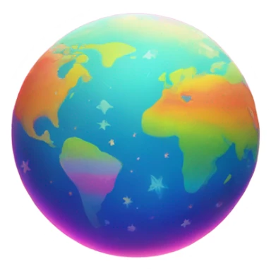 Lisa Frank planet ￼ sticker