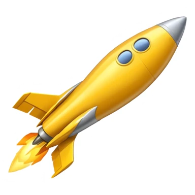 yellow rocket sticker