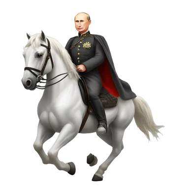 Vladimir Vladimirovich Putin on a white horse sticker