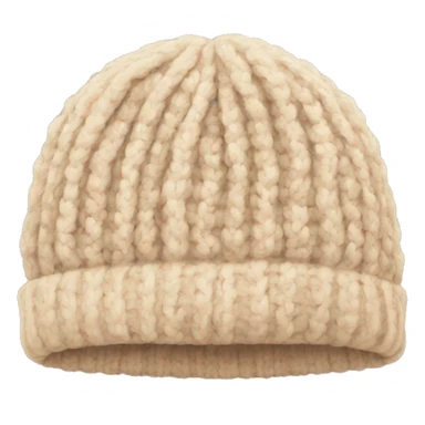 beige winter beanie no person sticker