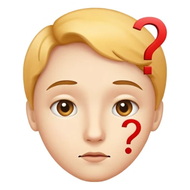 curious face with a question mark sticker