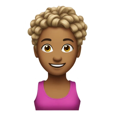 Zumba, cabelo liso sticker