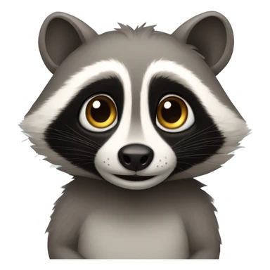 cute raccon with big eyes sticker