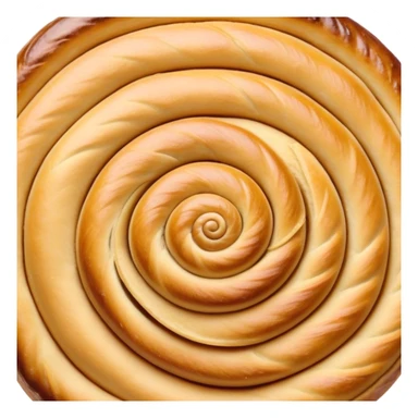 Cinematic delicate escargot pastry, spiral shape with layers of buttery dough, caramelized edges, rich golden-brown tones, elegant and inviting. sticker