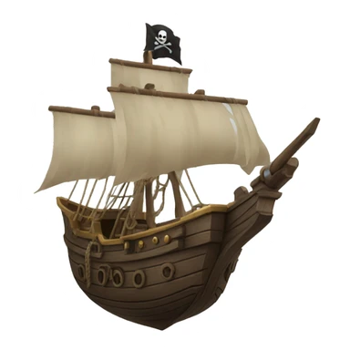 pirate boat canon sticker