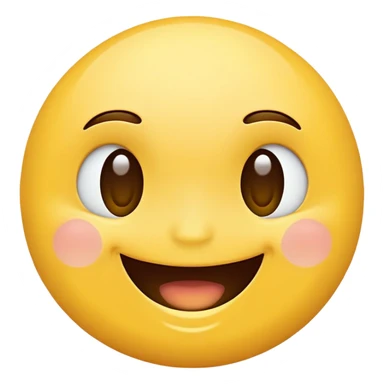 Round yellow face emoji smiling with no eyes sticker