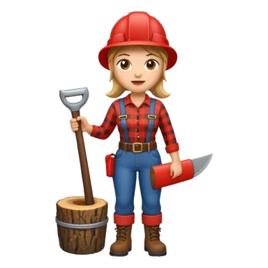 lumberjack woman sticker