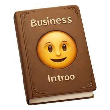 a book with a title " business intro " sticker