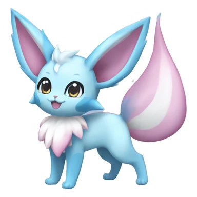 Kawaii Sylveon-Glaceon-Vaporeon-Espeon-Pokémon full body sticker