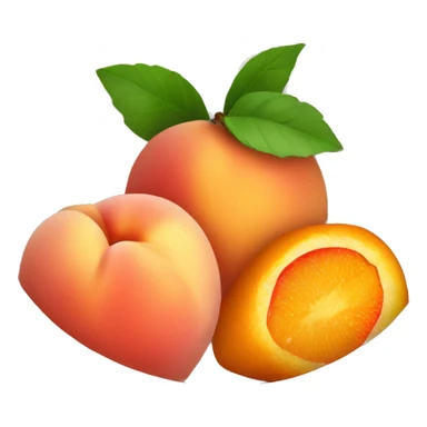 Peach, orange, strawberry in a bowl sticker