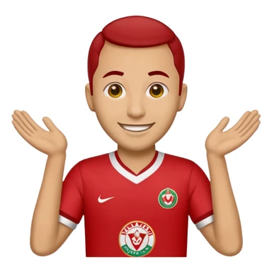 Create me an emoji that wears wydad shirt sticker