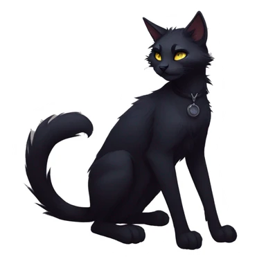 Edgy sharp anthro tomboy black cat animal furry by Falvie, LiLaiRa, griffsnuff, AngieWolf sticker