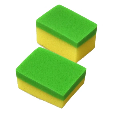 green flat square dish sponge sticker