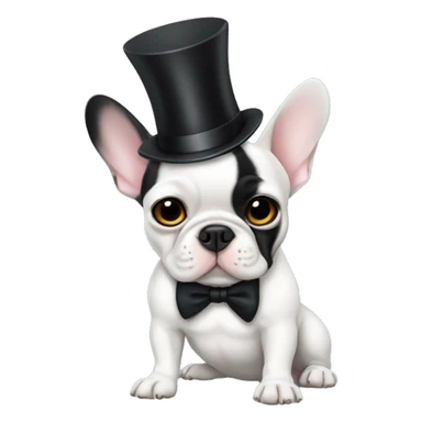 French bulldog with tux  sticker
