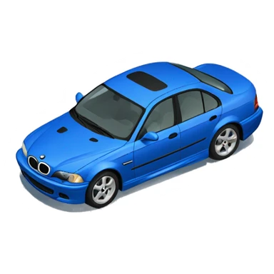 Blue e46 sedan sticker